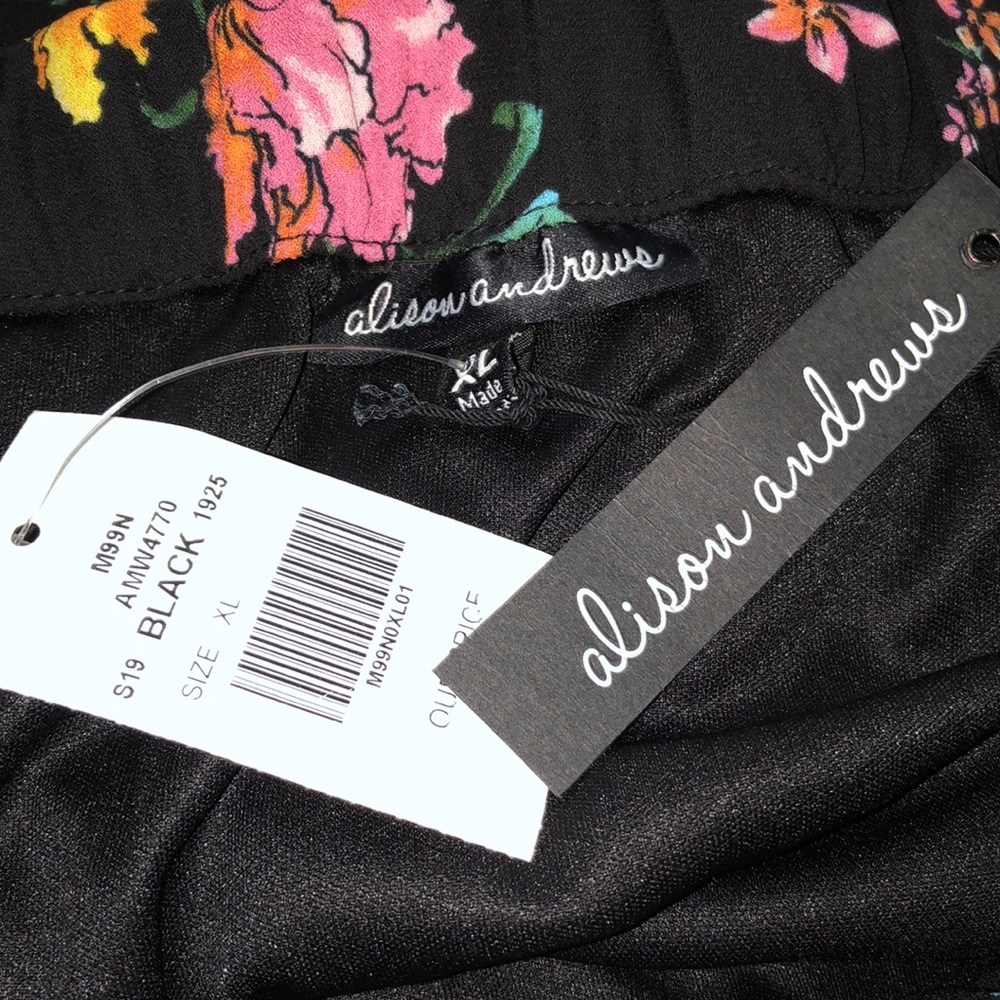 🖤ALISON ANDREWS🖤TIERD FLORAL ASYMMETRICAL SKIRT - Picture 7 of 7